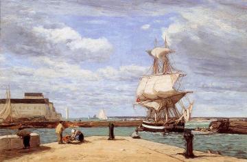 Honfleur, the Port Artwork by Eugène-Louis Boudin