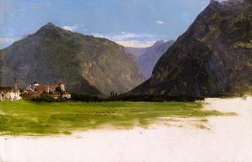 View Of Wimmis, Valley Of The Simmental, Switzerland Artwork by Frederic Edwin Church