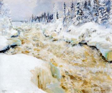 Imatra in Winter Artwork by Akseli Gallen-Kallela
