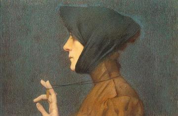 La Femme à La Médaille Artwork by Lucien Lévy-Dhurmer