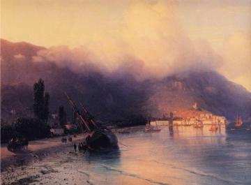 View Of Yalta (detail) Artwork by Ivan Constantinovich Aivazovsky