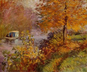The Studio Boat Artwork by Claude Oscar Monet