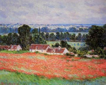 Poppy Field at Giverny Artwork by Claude Oscar Monet