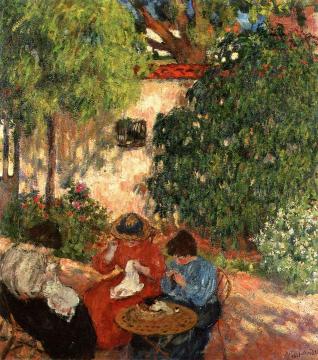 Women Sewing Artwork by Albert André