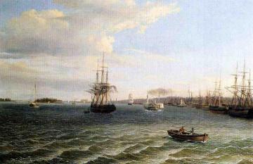 View of Philadelphia, Looking South on the Delaware River Artwork by Thomas Birch