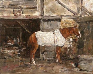 The Forge on Quai Vallée in Trouville Artwork by Eugène-Louis Boudin