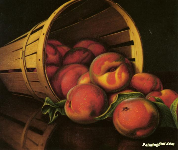 Basket of Peaches Artwork by Levi Wells Prentice