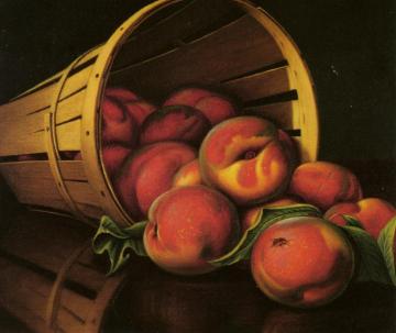 Basket of Peaches Artwork by Levi Wells Prentice