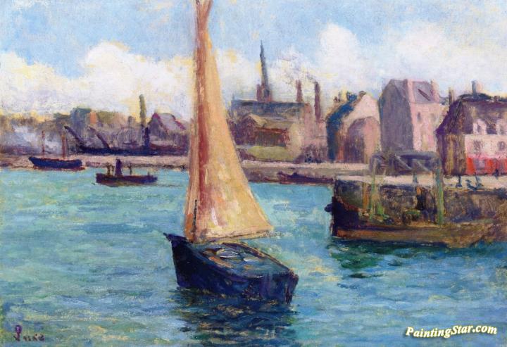 The Port of Dieppe Artwork by Maximilien Luce