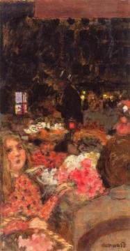 The Moulin Rouge: Flower Market Artwork by Pierre Bonnard