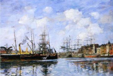 Le Havre, Le Bassin de la Barre Artwork by Eugène-Louis Boudin
