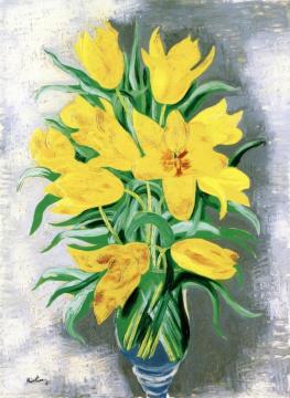 Tulips Artwork by Moise Kisling