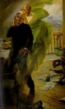 The Green Muse Artwork by Albert Pierre Rene Maignan