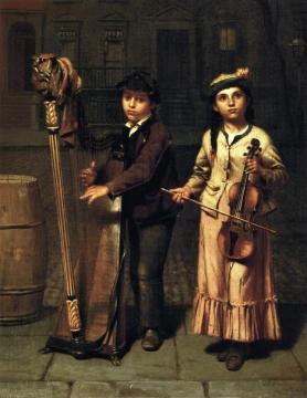 The Two Musicians Artwork by John George Brown