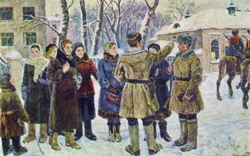 Where to give blood here? Artwork by Pyotr Konchalovsky