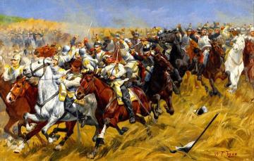 Cavalry Sketch Artwork by William Trego