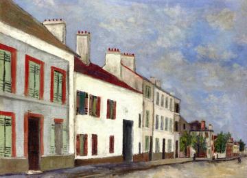 La Grande-Rue à Argenteuil Artwork by Maurice Utrillo