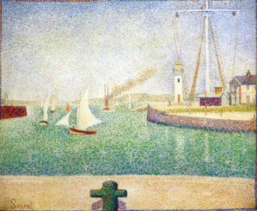 Entrance to the Port of Honfleur Artwork by Georges Seurat