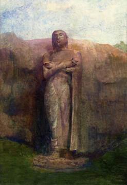 Colossal Statue of Ananda, near the Ruined City of Pollanarua, Ceylon, 1891 Artwork by John La Farge