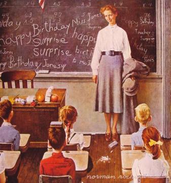 Teachers' Birthday Artwork by Norman Rockwell