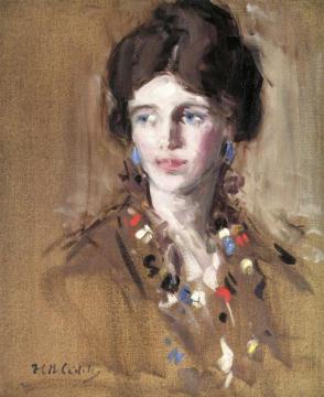 Portrait Of A Young Lady Artwork by Francis Campbell Boileau Cadell