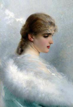 Portrait of a Young Beauty Artwork by Vittorio Matteo Corcos
