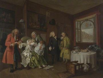 Marriage a la Mode:  The Lady's Death Artwork by William Hogarth