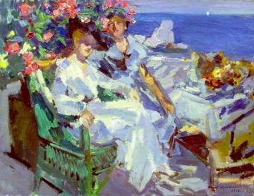 On The Terrace Artwork by Constantin Alexeevich Korovin
