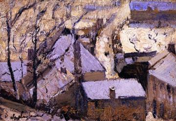 Concarneau Winter Artwork by Richard Haley Lever