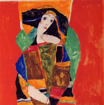 Portrait of a Woman Artwork by Egon Schiele