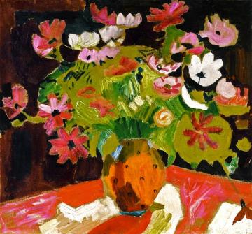Bunch Of Dahlias Artwork by Cuno Amiet