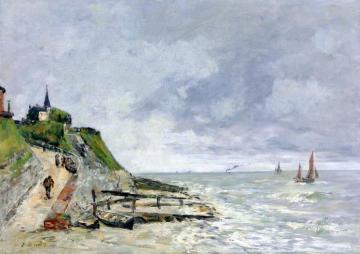 Villerville, the Shore and the Sea Artwork by Eugène-Louis Boudin