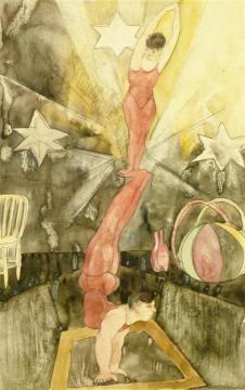 Acrobats Artwork by Charles Demuth