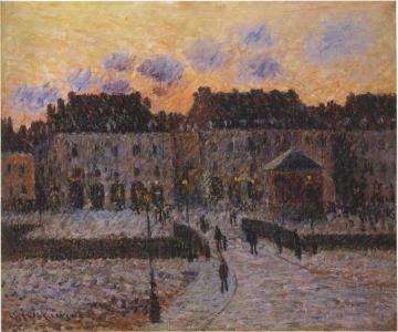 Fish market at the Port of Dieppe Artwork by Gustave Loiseau