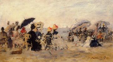 Trouville, Beach Scene Artwork by Eugène-Louis Boudin