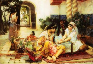 In a Village, El Biar, Algeria Artwork by Frederick Arthur Bridgman