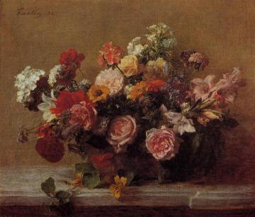 Flowers Artwork by Henri Fantin-Latour