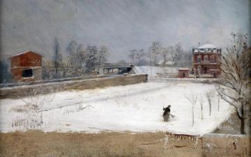 Winter Landscape Artwork by Giuseppe de Nittis