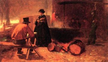 Sugar Camp Artwork by Eastman Johnson