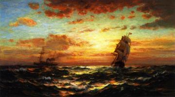 Sunset Marine Artwork by Edward Moran