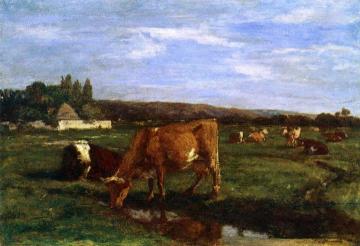 Pasture in the Touques Valley Artwork by Eugène-Louis Boudin