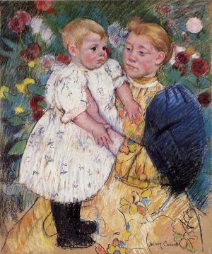 In the Garden Artwork by Mary Cassatt