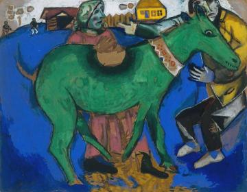 The Green Donkey Artwork by Marc Chagall