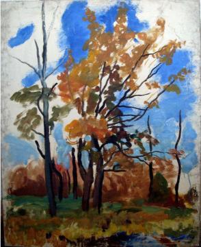 Autumn Landscape Artwork by Pyotr Konchalovsky