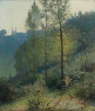 Hillside in Summer Artwork by Charles Augustus Lasar