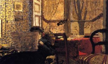 Madame Vuillard Reading The Newspaper Artwork by Edouard Vuillard