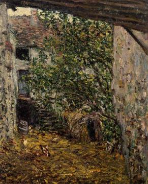 Farmyard Artwork by Claude Oscar Monet
