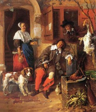 The Sleeping Sportsman Artwork by Gabriel Metsu