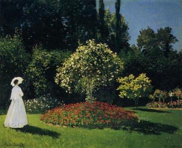 Jeanne-Marguerite Lecadre in the Garden Artwork by Claude Oscar Monet