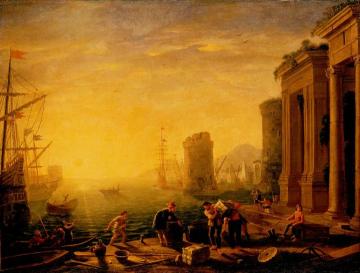 Morning In The Harbour Artwork by Claude Lorrain
